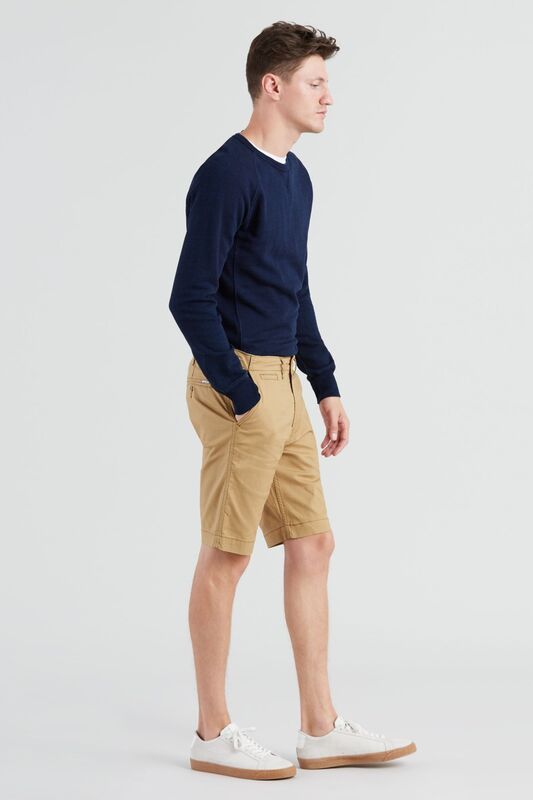 502 TAPER CHINO SHORTS HARVEST GOLD PO Erkek Mavi Şort - 52438