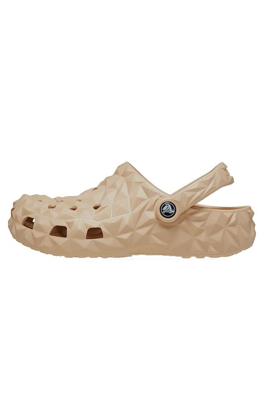 Classic Geometric Clog Uniseks Bej Terlik - 209563