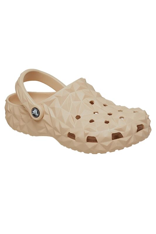 Classic Geometric Clog Uniseks Bej Terlik - 209563