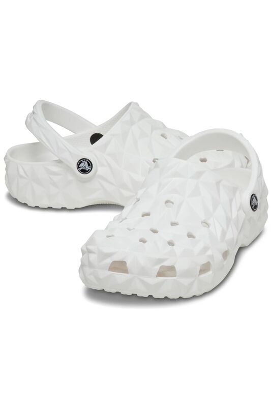 Classic Geometric Clog Uniseks Beyaz Terlik - 209563