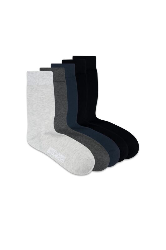 Jacbasic Bamboo Sock 5 Pack Noos Erkek Siyah Çorap - 12198027