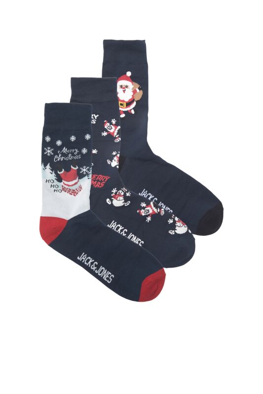 Jacsanta Xmas Socks Giftbox Erkek Lacivert Çorap - 12221911