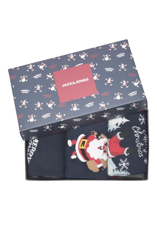 Jacsanta Xmas Socks Giftbox Erkek Lacivert Çorap - 12221911