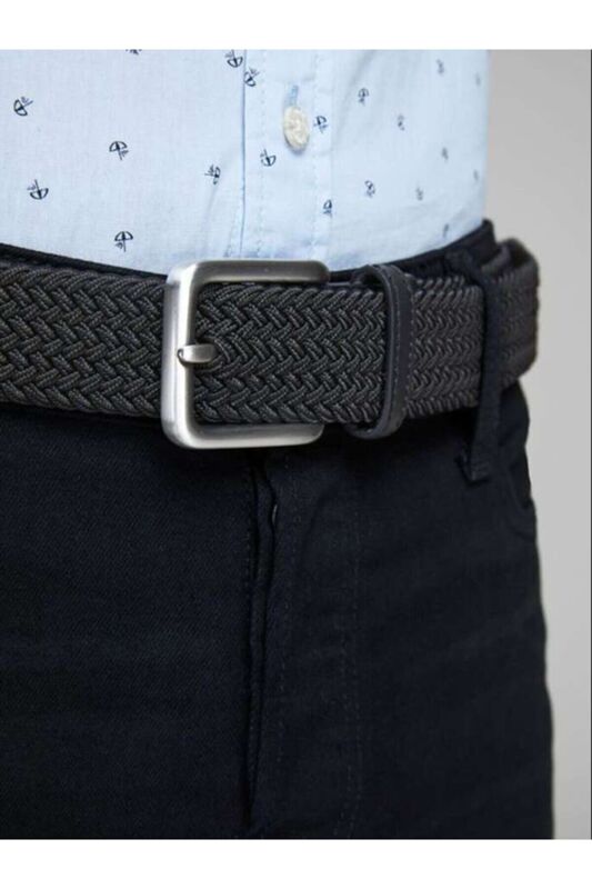 JACSPRING WOVEN BELT NOOS Erkek Siyah Kemer - 12118114