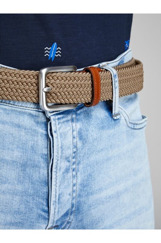 JACSPRING WOVEN BELT NOOS Erkek Kahverengi Kemer - 12118114