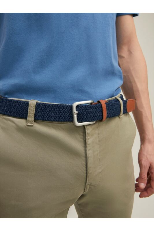 JACSPRING WOVEN BELT NOOS Erkek Lacivert Kemer - 12118114