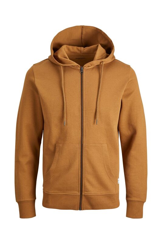 Jjebasic Sweat Zip Hood Noos Erkek Kahverengi Sweatshirt - 12181901