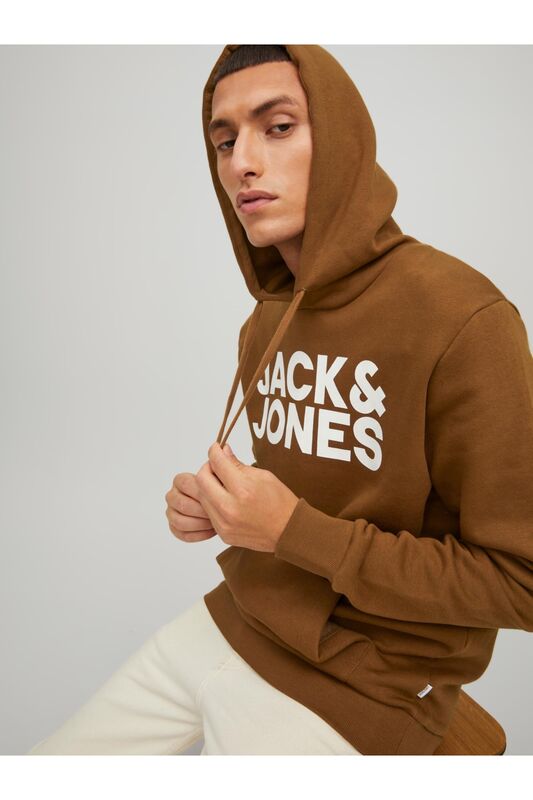 Jjecorp Logo Sweat Hood Noos Erkek Beyaz Sweatshirt - 12152840