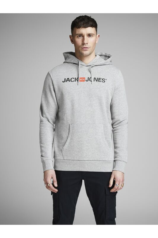 Jjecorp Old Logo Sweat Hood Noos Erkek Gri Sweatshirt - 12137054