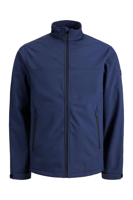 JJemarvin Collar Softshell Erkek Mavi Mont - 12212364