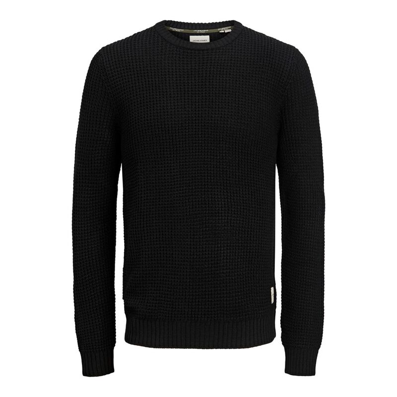 JJenick Knit Crew Neck Noos Erkek Siyah Kazak - 12211275