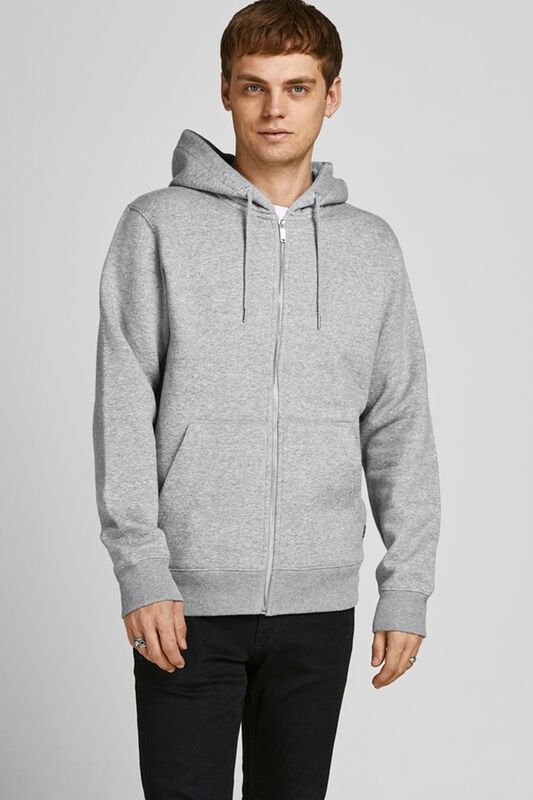 Jjesoft Basic Sweat Zip Hood Noos Erkek Beyaz Sweatshirt - 12191895