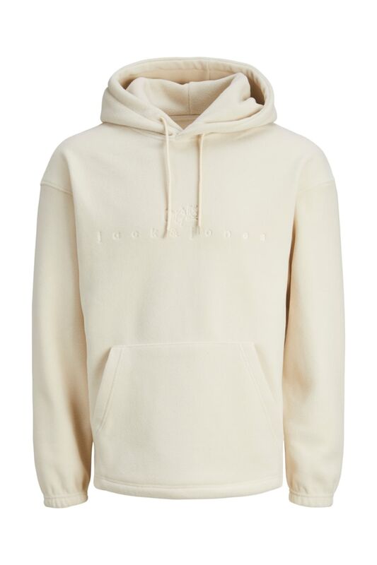 JORSILVERLAKE FLEECE HOOD Erkek Bej Sweatshirt - 12242470