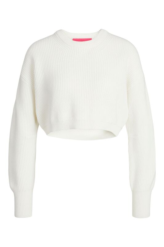 JXCARLOTA TWIST CROP CREW NECK KNIT Erkek Beyaz Kazak - 12225756