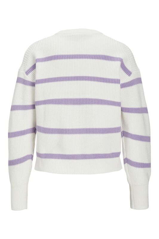 JXMILA TWIST STRIPE CREW NECK KNIT SN Erkek Mor Kazak - 12213517