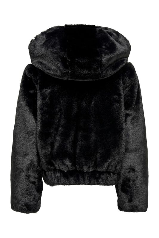 Kogmalou Faux Fur Hood Jacket Cp Otw Kız Çocuk Siyah Mont - 15207563