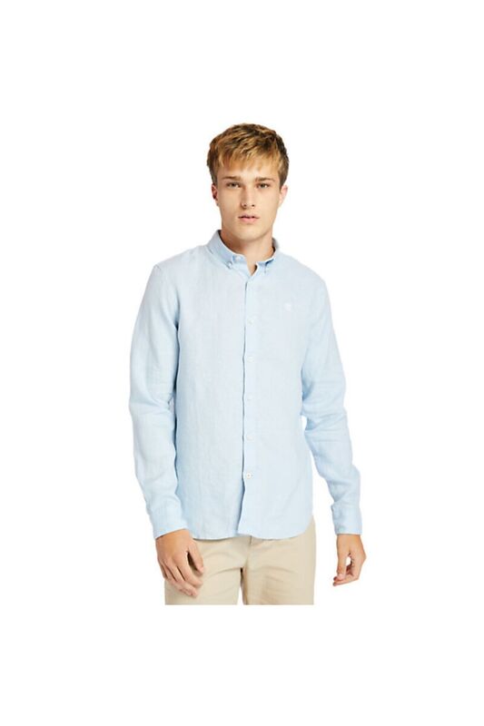 MILL BROOK Linen Shirt Erkek Mavi Gömlek - TB0A2DC3