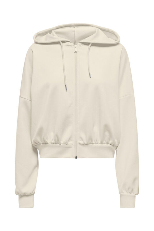 ONLALINA LIFE L/S ZIP HOOD BOX CC SWT Kadın Bej Sweatshirt - 15339813