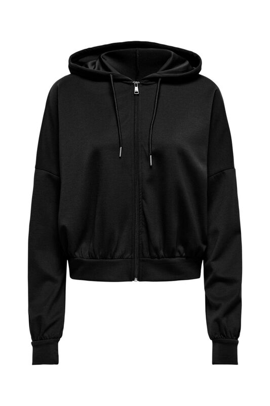 ONLALINA LIFE L/S ZIP HOOD BOX CC SWT Kadın Siyah Sweatshirt - 15339813