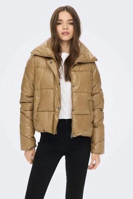 Onlanja Short Puffer Cs Otw Kadın Kahverengi Mont - 15265538