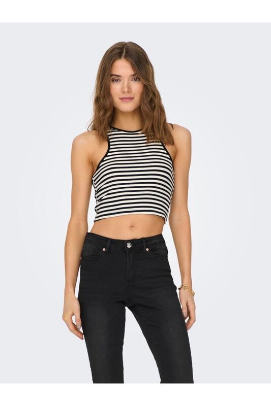 ONLBELIA S/L CROP TOP JRS NOOS Kadın Siyah Atlet - 15289846