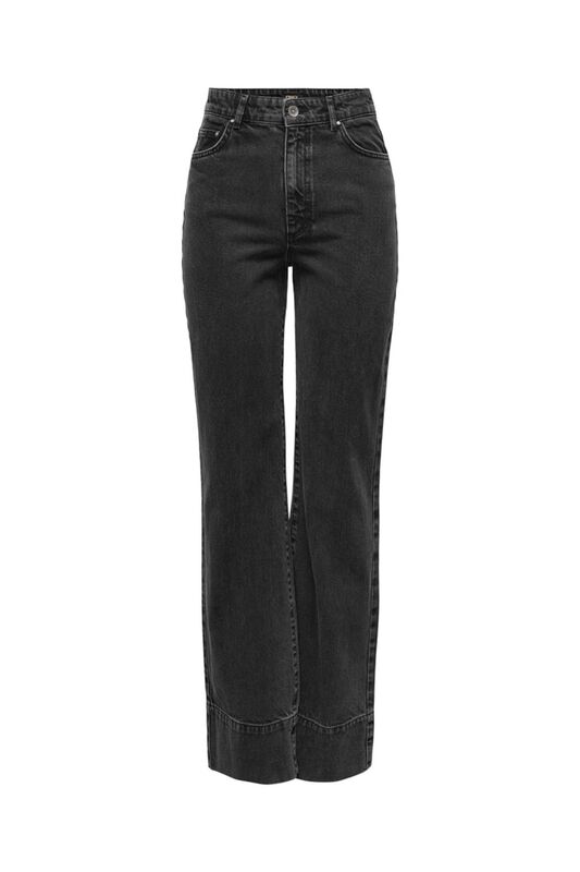 ONLCAMILLE EX HW WIDE PF FOLD UP DNM DOT Kadın Siyah Jean - 15310957