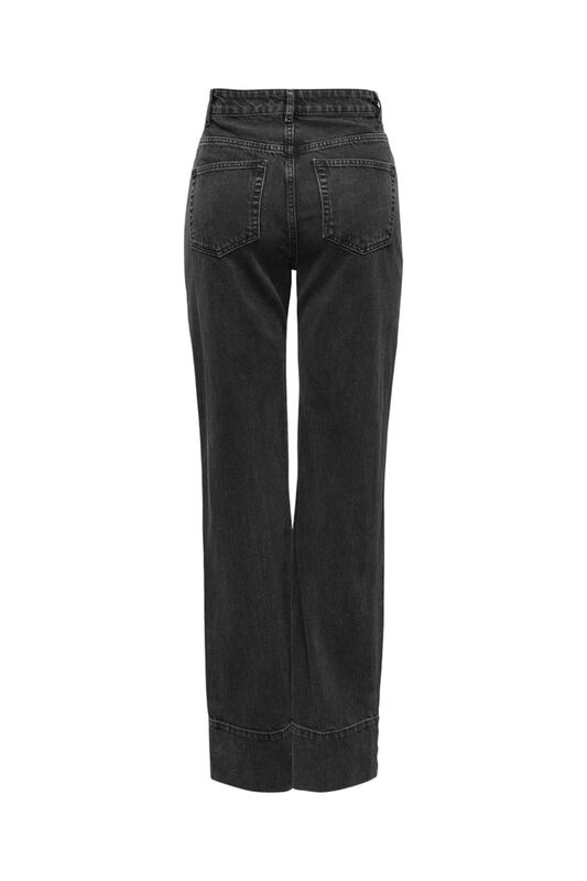 ONLCAMILLE EX HW WIDE PF FOLD UP DNM DOT Kadın Siyah Jean - 15310957