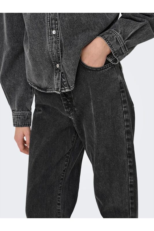 ONLCAMILLE EX HW WIDE PF FOLD UP DNM DOT Kadın Siyah Jean - 15310957