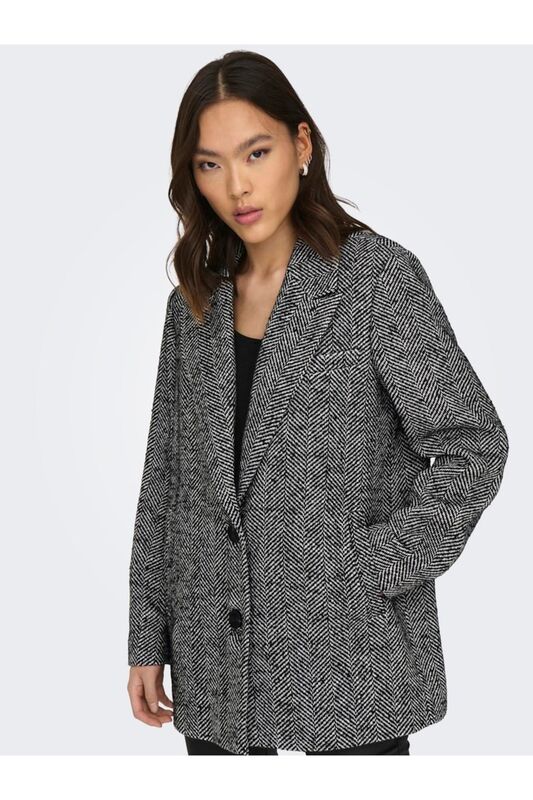 ONLCANNA WOOL BLAZER COAT OTW Erkek Siyah Mont - 15300098