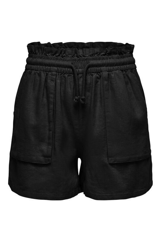 ONLCARO HW PB LINEN BL SHORTS PNT Kadın Siyah Şort - 15318571