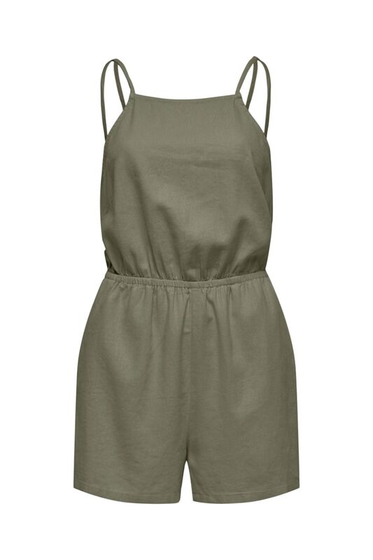 ONLCARO LINEN BL STRAP PLAYSUIT PNT Kadın Yeşil Tulum - 15318559