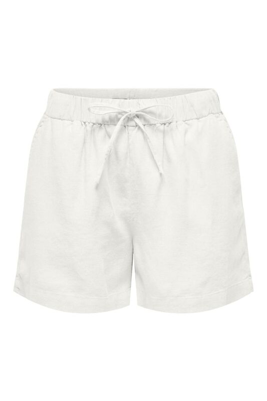 ONLCARO MW LINEN B PULL-UP SHORTS CC PNT Kadın Beyaz Şort - 15314055