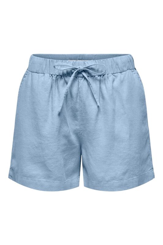 ONLCARO MW LINEN B PULL-UP SHORTS CC PNT Kadın Mavi Şort - 15314055