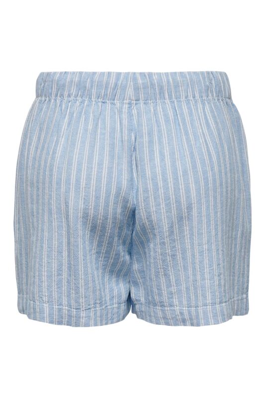 ONLCARO MW LINEN B PULL-UP SHORTS CC PNT Kadın Mavi Şort - 15314055