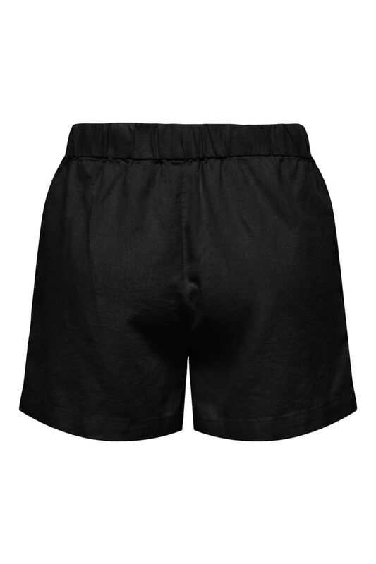 ONLCARO MW LINEN B PULL-UP SHORTS CC PNT Kadın Siyah Şort - 15314055