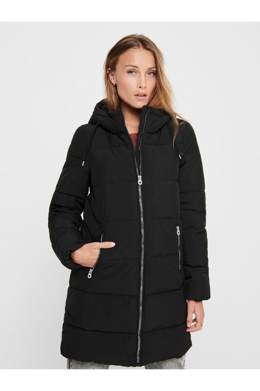 Onldolly Long Puffer Coat Otw Noos Kadın Siyah Kaban - 15205369