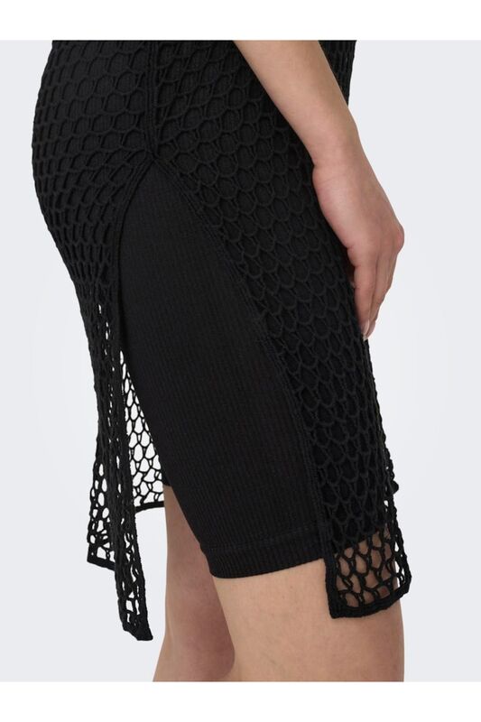 ONLFLORENCE CROCHET SKIRT Kadın Siyah Etek - 15297075