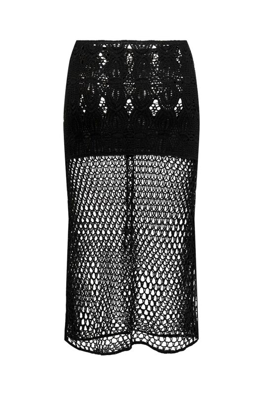 ONLFLORENCE CROCHET SKIRT Kadın Siyah Etek - 15297075