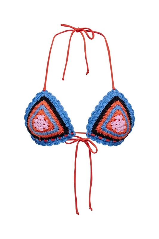 ONLGHITA TRIANGLE BEACH TOP Kadın Mavi Bikini Üstü - 15297069