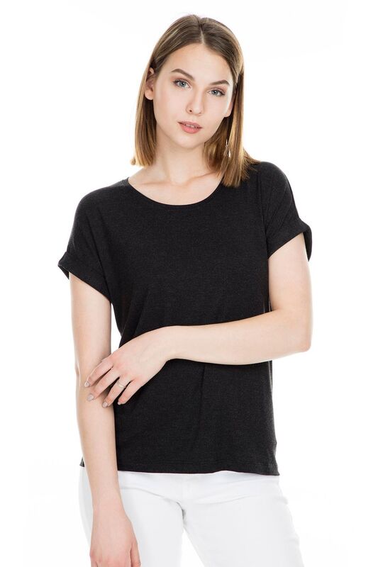 ONLMOSTER S/S O-NECK TOP NOOS JRS Kadın Siyah T-Shirt - 15106662