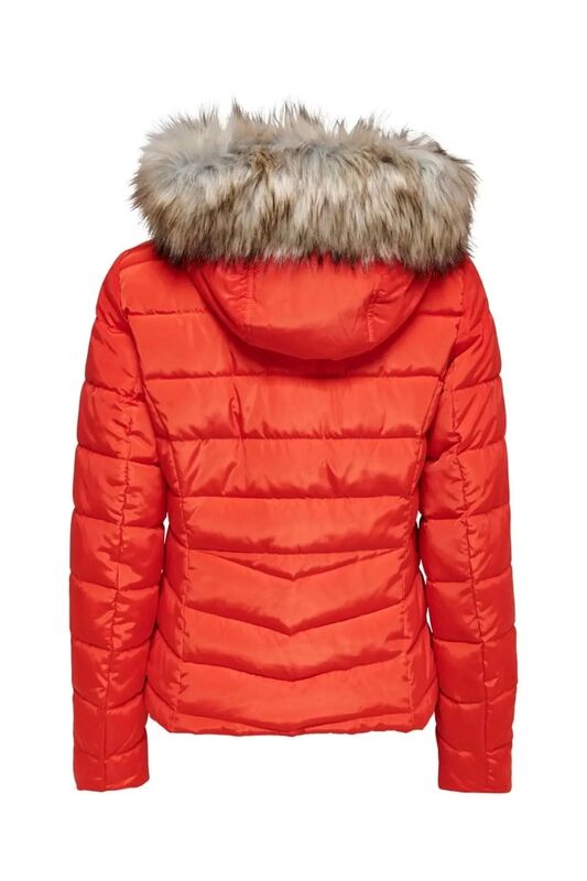 Onlnewellan Quilted Hood Jacket Cc Otw Kadın Kırmızı Mont - 15158943