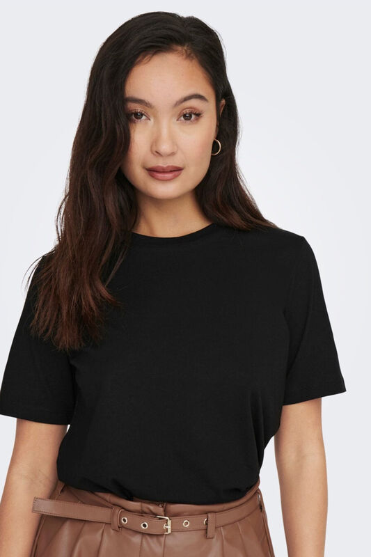 ONLONLY S/S TEE JRS NOOS Kadın Siyah Basic T-Shirt - 15270390