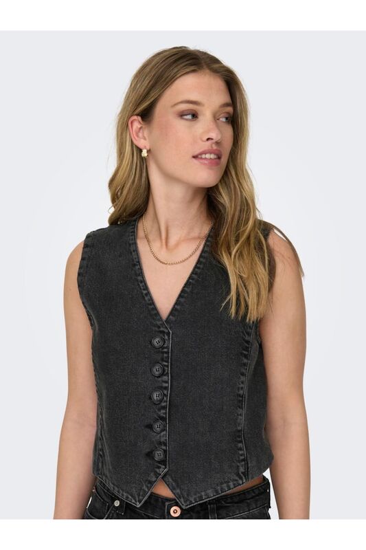 ONLRHANA DNM WAISTCOAT DOT Kadın Siyah Yelek - 15310960