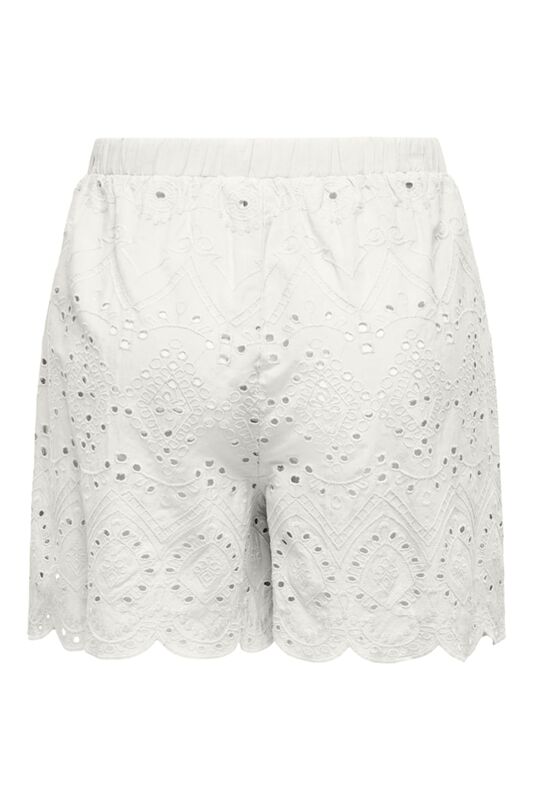 ONLSABI CLEO LIFE EMB SHORTS WVN Kadın Beyaz Şort - 15318646