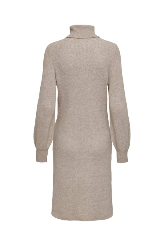 ONLSASHA L/S ROLLNECK DRESS KNT NOOS Kadın Kahverengi Elbise - 15309197