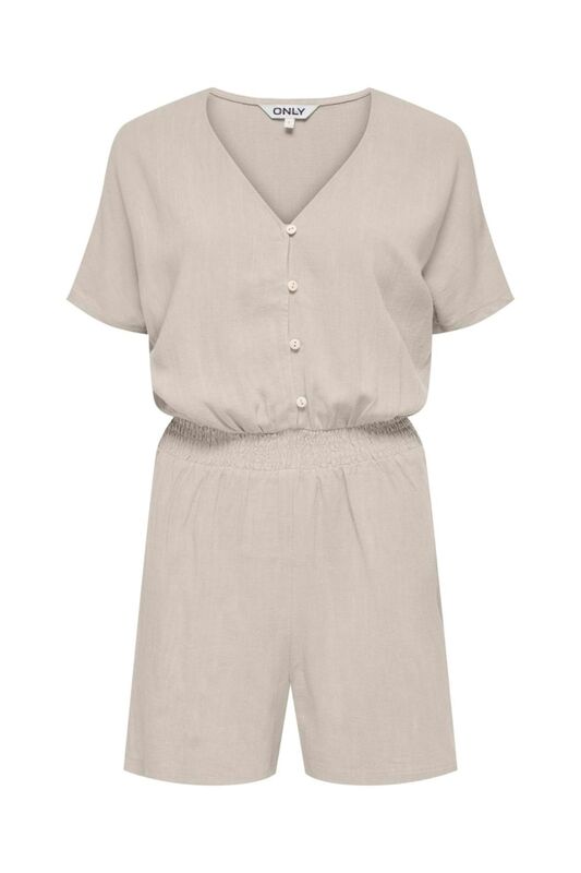 ONLSIESTA S/S LINEN BL PLAYSUIT PNT Kadın Moonbeam Tulum - 15322849