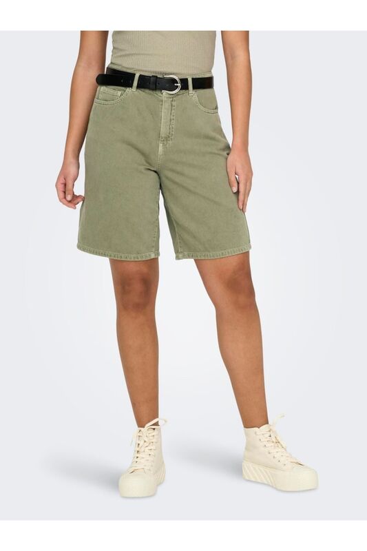 ONLSILLA MW LOOSE BERMUDA SHORTS PNT Kadın Yeşil Şort - 15327036