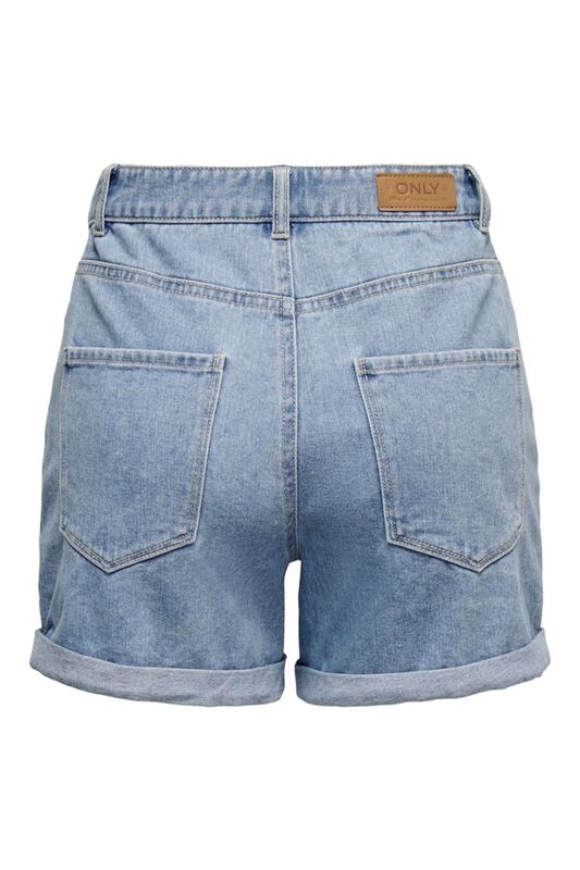 ONLVEGA HW MOM DNM SHORTS NOOS Kadın Mavi Denim Şort - 15230571