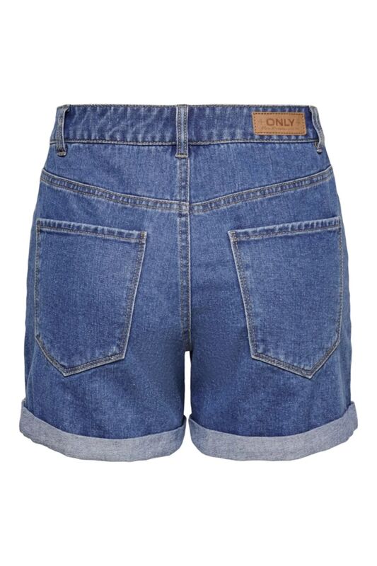 ONLVEGA HW MOM DNM SHORTS NOOS Kadın Mavi Denim Şort - 15230571