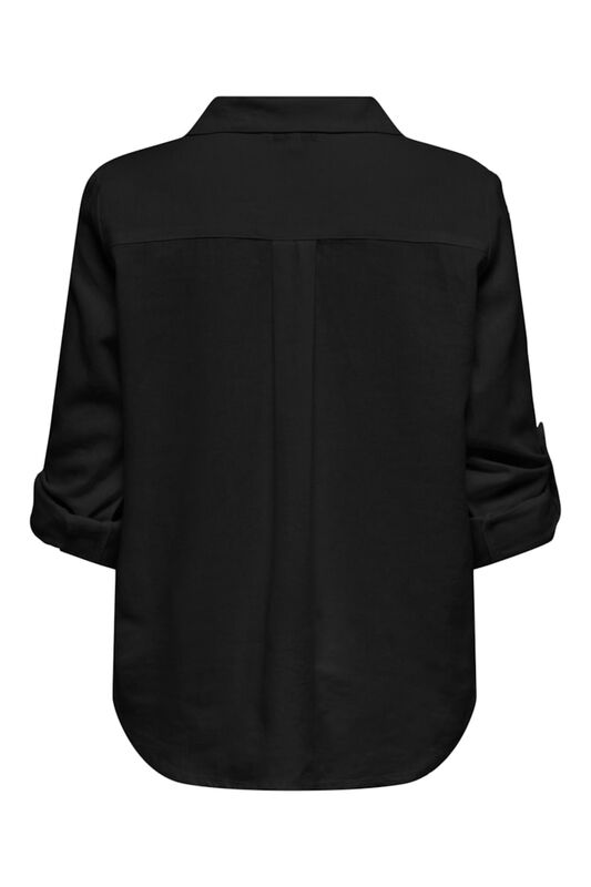 ONLYASMIN-CARO L/S LINEN SHIRT PNT NOOS Kadın Siyah UK Gömlek - 15311011